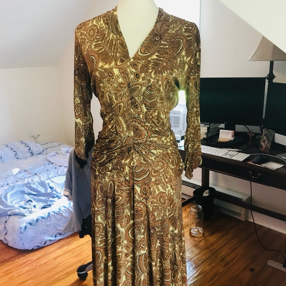 Vintage 1940s Stretchy Knit Dress